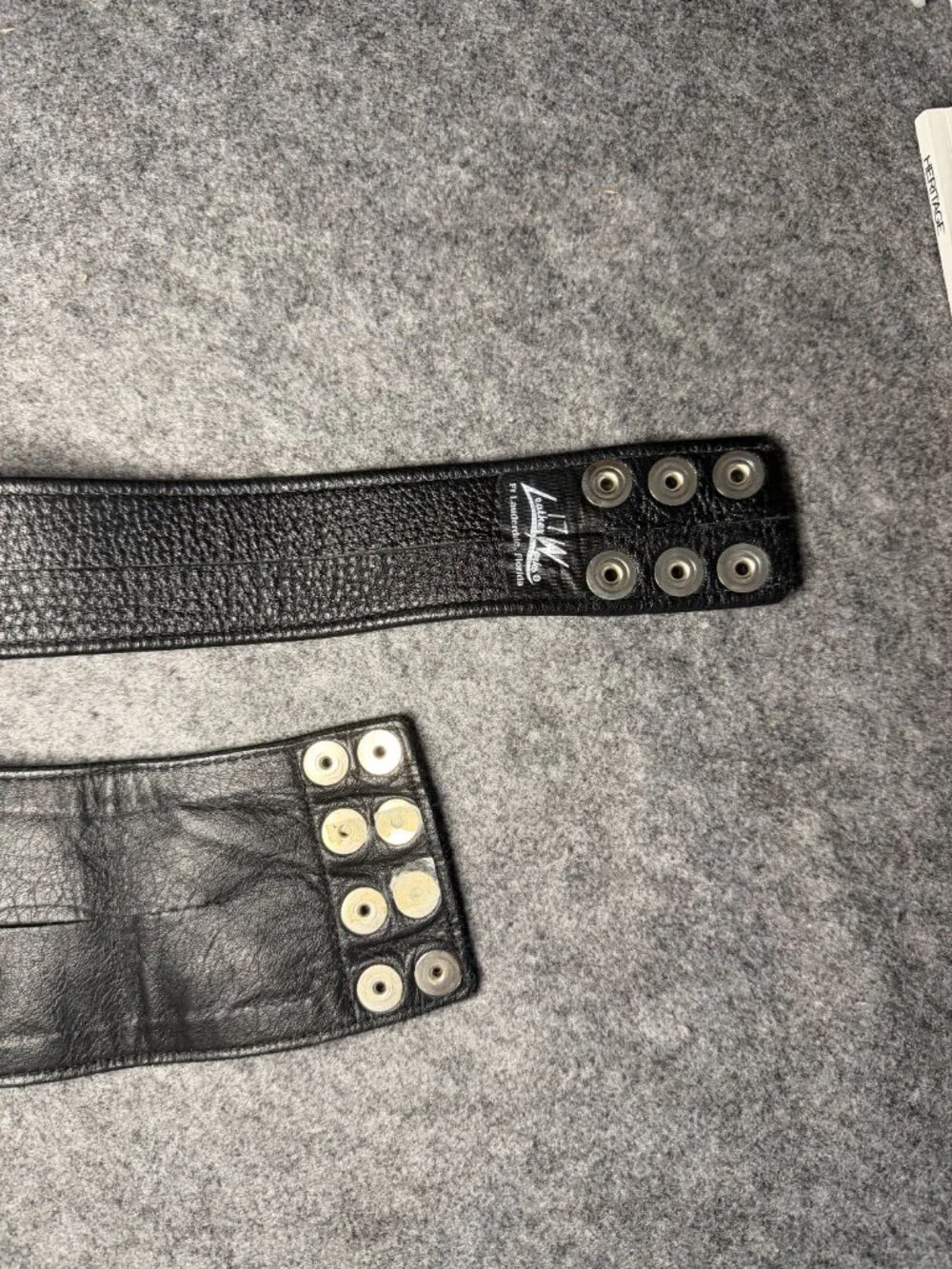 Leatherwerks Fort Lauderdale Leather Arm Cuff and Wrist Cuff Set Black